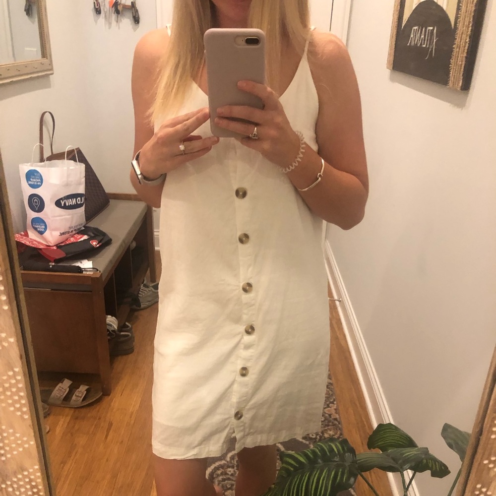 White button down sundress - worn once!